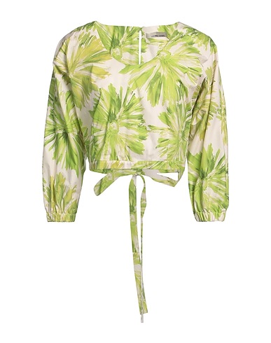 LIVIANA CONTI Top Light green 97% Cotton, 3% Elastane