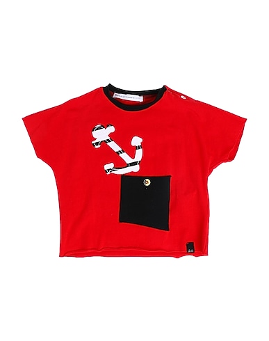 DANIELE ALESSANDRINI T-shirt Red 95% Cotton, 5% Elastane
