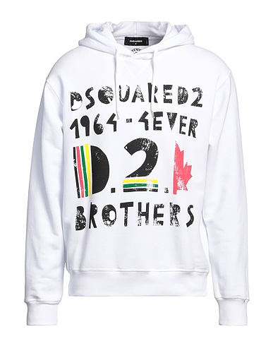 DSQUARED2 Felpa Bianco 100% Cotone