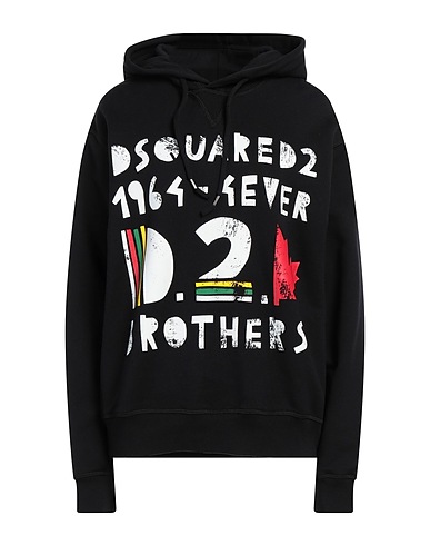 DSQUARED2 Felpa Nero 100% Cotone