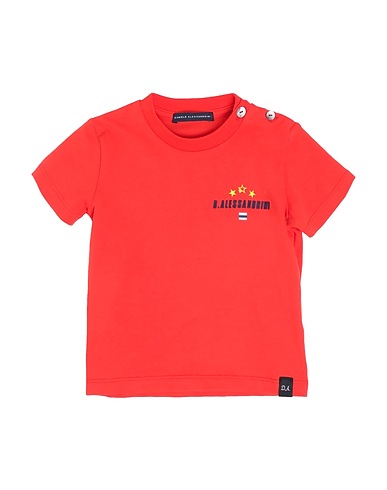 DANIELE ALESSANDRINI T-shirt Red 90% Cotton, 10% Elastane