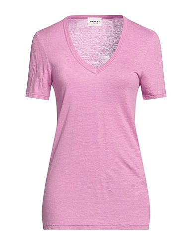 MARANT ÉTOILE Basic T-Shirt Lila 100% Leinen