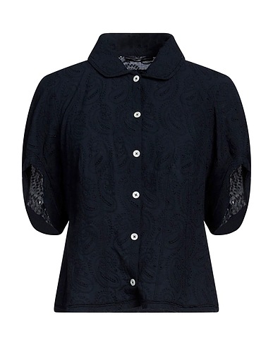 HIGH Camicie e bluse in pizzo Blu notte 100% Cotone