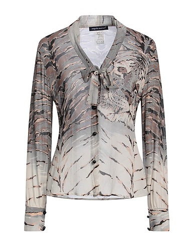 ANGELO MARANI Camicie  e bluse fantasia Grigio 100% Seta