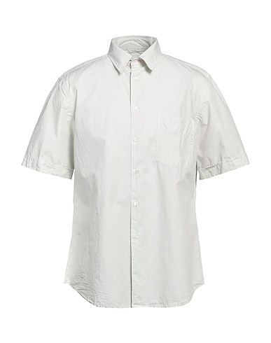 ASPESI Chemise de couleur unie Gris clair 100% Coton