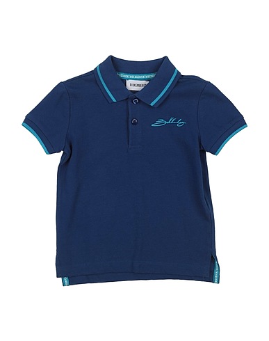 BIKKEMBERGS Polo shirt Blue 100% Cotton