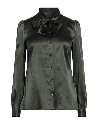 DOLCE&GABBANA Camicie e bluse con fiocco Verde militare 100% Seta
