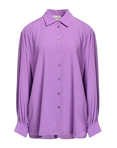 SEMICOUTURE Solid color shirts & blouses Mauve 65% Acetate, 35% Silk