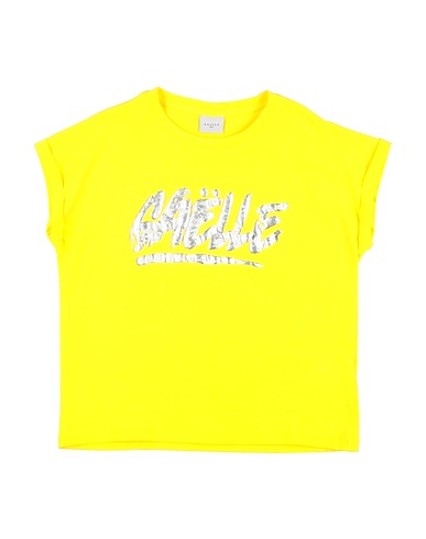 GAëLLE Paris T-shirt Yellow 95% Cotton, 5% Elastane