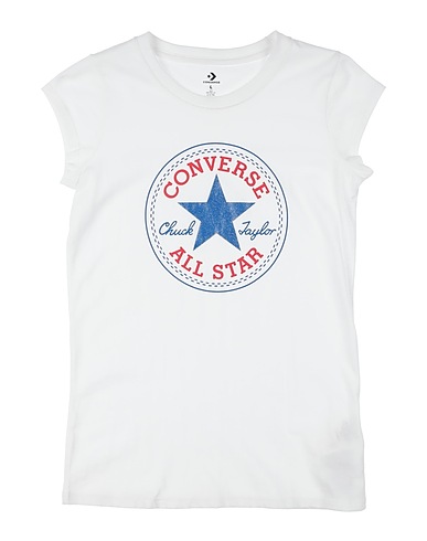CONVERSE T-Shirt CHUCK PATCH TEE
 Weiß 100% Baumwolle