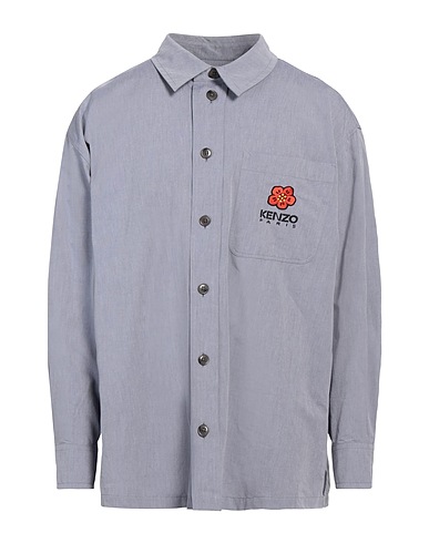 KENZO Solid color shirt Blue 100% Cotton