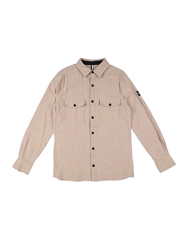 BOSS Solid color shirt Beige 100% Cotton