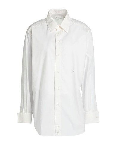 MAISON MARGIELA Solid color shirts & blouses White 100% Cotton