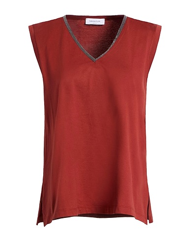 FABIANA FILIPPI T-shirt Rust 100% Cotton, Ecobrass