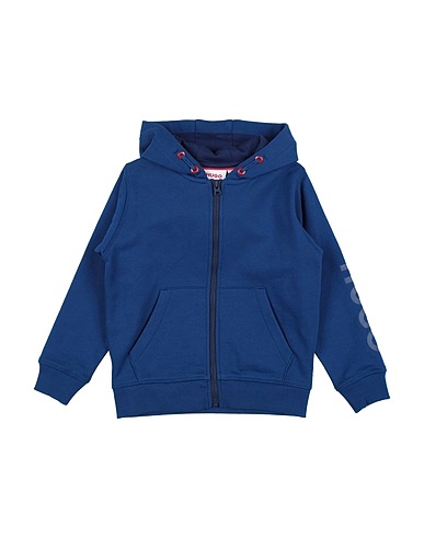 HUGO Hooded track jacket  Blue 80% Cotton, 20% Polyester, Elastane