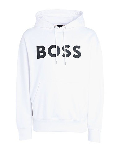 BOSS Sweat-shirt Blanc 100% Coton