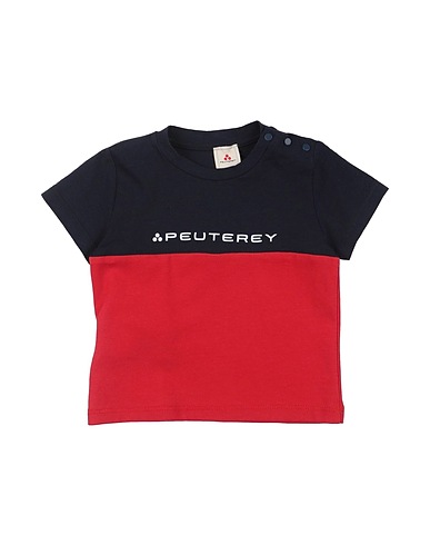 PEUTEREY T-shirt Navy blue 96% Cotton, 4% Elastane