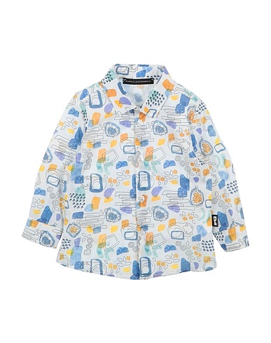 DANIELE ALESSANDRINI Patterned shirt White 100% Cotton