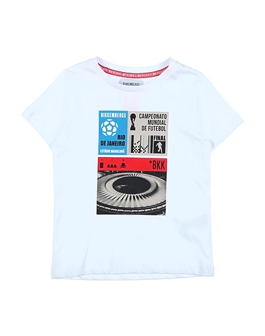 BIKKEMBERGS T-Shirt Weiß 100% Baumwolle