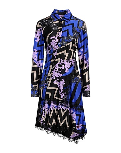 KOCHÉ x PUCCI Midi dress Bright blue 100% Silk, Polyester, Viscose, Polyamide