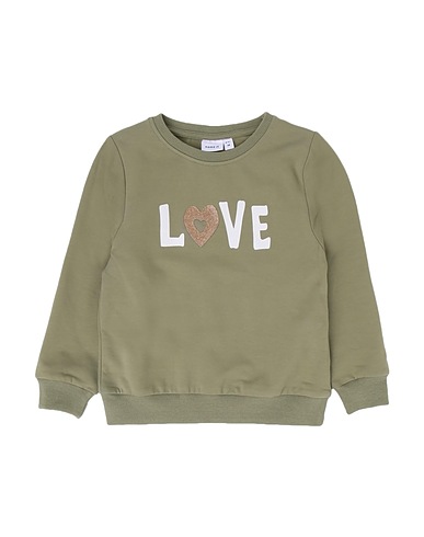 NAME IT® Sweatshirt Militärgrün 95% Organische Baumwolle, 5% Elastan