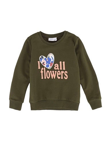 NAME IT® Sweatshirt Military green 95% Organic cotton, 5% Elastane