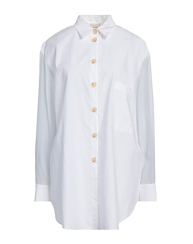 ALYSI Camicie e bluse tinta unita Bianco 100% Cotone