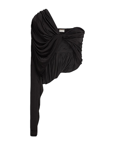 SAINT LAURENT One-shoulder top Black 100% Viscose