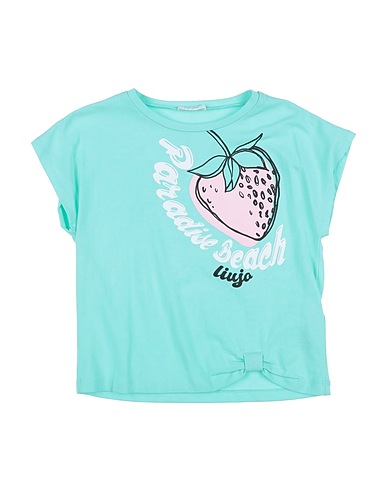 LIU •JO T-shirt Turquoise 95% Cotton, 5% Elastane