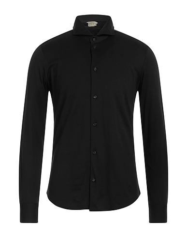 ROBERTO COLLINA Chemise de couleur unie Noir 100% Coton