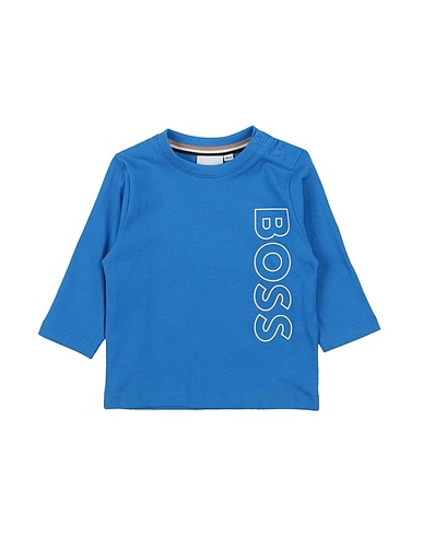 BOSS T-shirt Blu 100% Cotone, Elastan