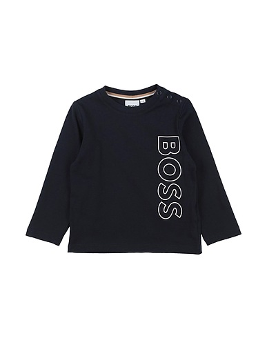 BOSS T-shirt Blu notte 100% Cotone, Elastan