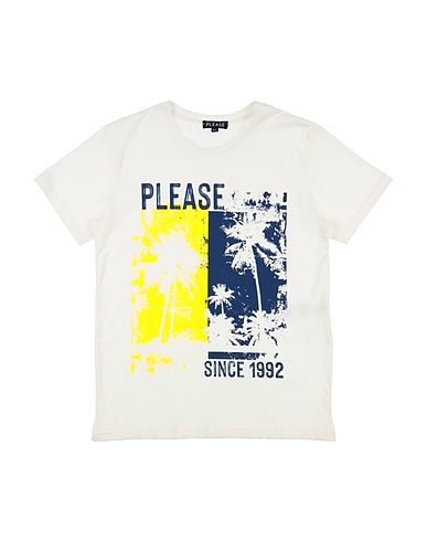 PLEASE T-shirt Λευκό 100% Βαμβάκι