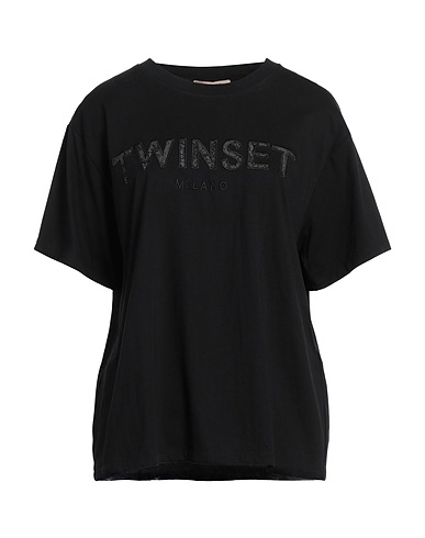 TWINSET Ｔシャツ ブラック コットン 100% / ポリエステル