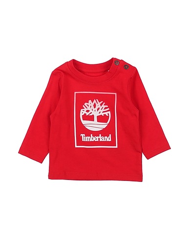 TIMBERLAND T-shirt Red 100% Cotton, Elastane