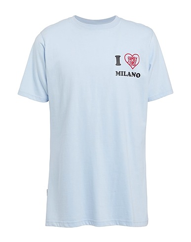 FAMILY FIRST  Milano T-shirt Celeste 100% Cotone