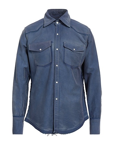 MAISON MARGIELA Solid color shirt Navy 100% Cotton