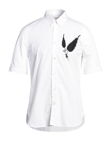 MCQUEEN Shirts White 100% Cotton, Viscose, Polyester, Silk