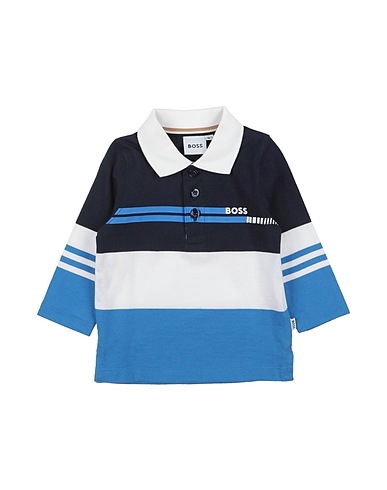 BOSS Polo shirt Blue 100% Cotton, Elastane