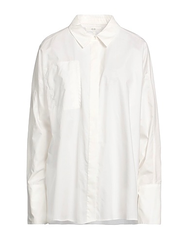 CO Solid colour shirts & blouses White 100% Cotton