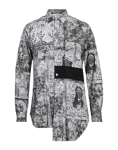 COMME des GARÇONS SHIRT Patterned shirt Grey 100% Cotton