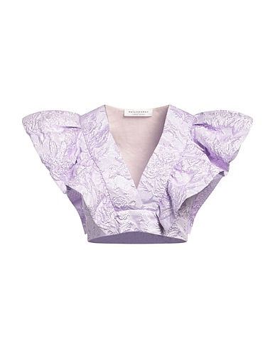 PHILOSOPHY di LORENZO SERAFINI Top Lilac 89% Polyester, 11% Polyamide, Cotton