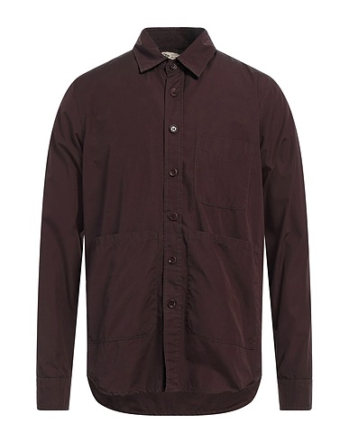 ASPESI Solid colour shirt Dark brown 100% Cotton
