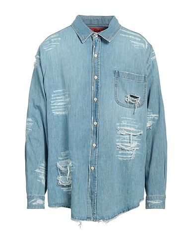 424 FOURTWOFOUR Denim shirt Blue 100% Cotton