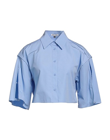 KRIZIA Camicie e bluse tinta unita Celeste 100% Cotone