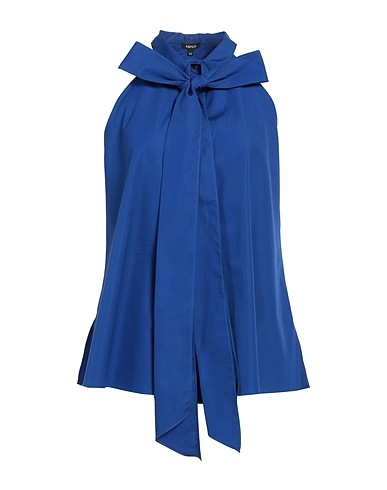 ASPESI Shirts & blouses with bow Blue 100% Cotton