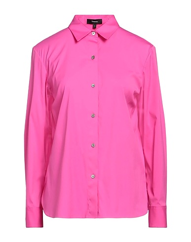 THEORY Camicie e bluse tinta unita Fucsia 72% Cotone, 23% Nylon, 5% Elastan
