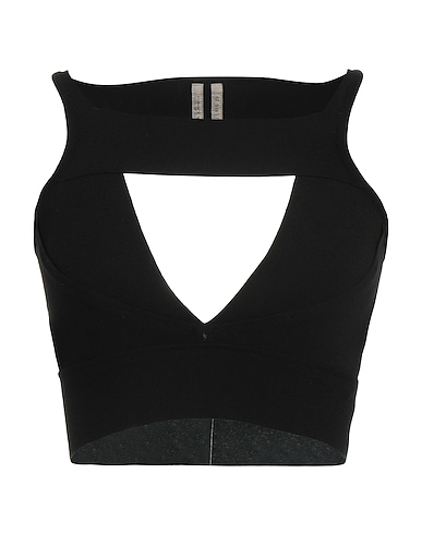 RICK OWENS Top Black 63% Viscose, 27% Polyester, 7% Polyamide, 3% Elastane