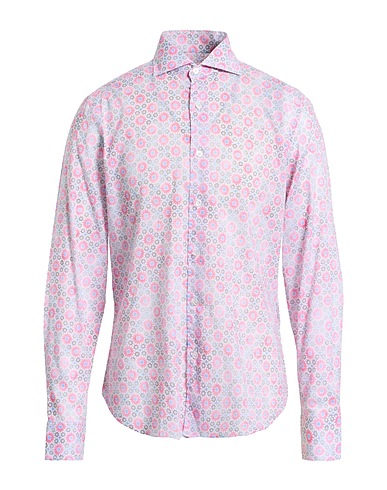FEDELI Patterned shirt 95% Cotton, 5% Elastane