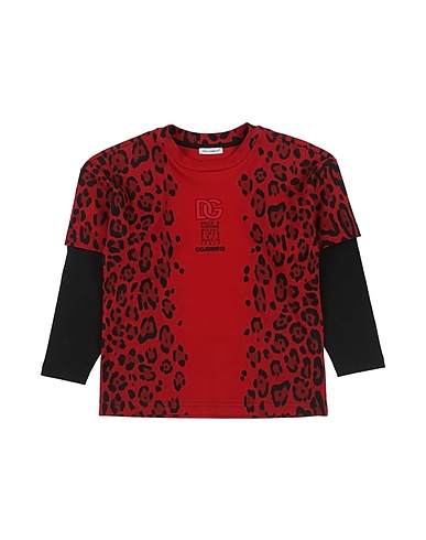 DOLCE&GABBANA T-shirt Brick red 100% Cotton, Polyurethane